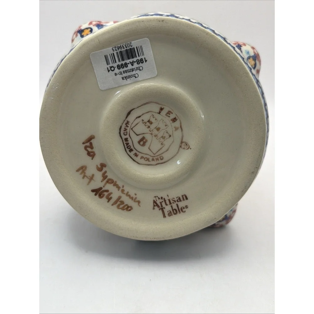 Vena Polish Pottery Christmas Tree Votive 8.5